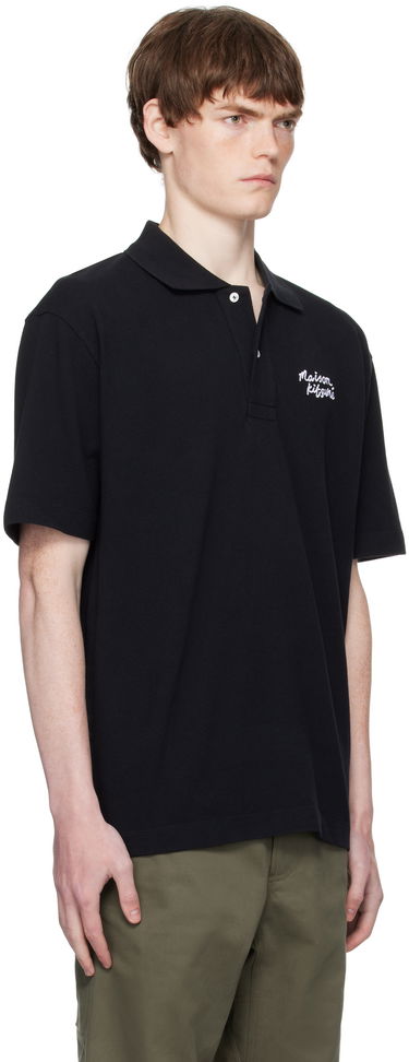 Poolopaita MAISON KITSUNÉ Handwriting Comfort Polo Tummansininen | MM00201KP0001, 4