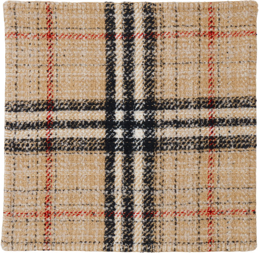 Huivi Burberry Burberry Giant Check Tweed Cushion Cover Beige | 8064057