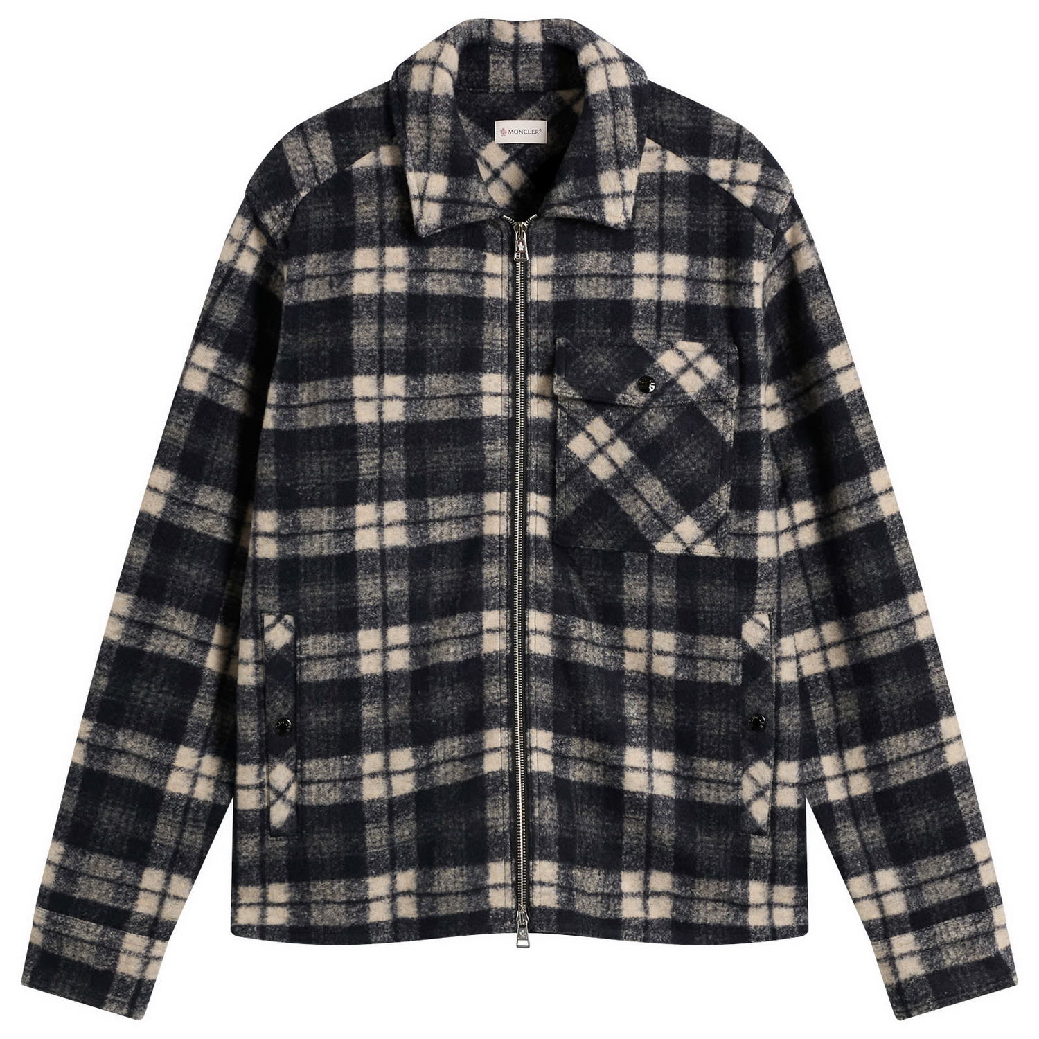 Paita Moncler Zip Check Overshirt, Size Large Monivärinen | 2F000-19-89B55-F90, 0