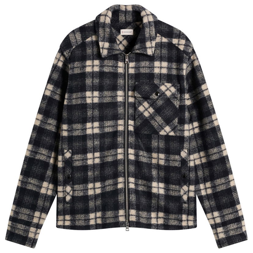 Paita Moncler Zip Check Overshirt, Size Large Monivärinen | 2F000-19-89B55-F90