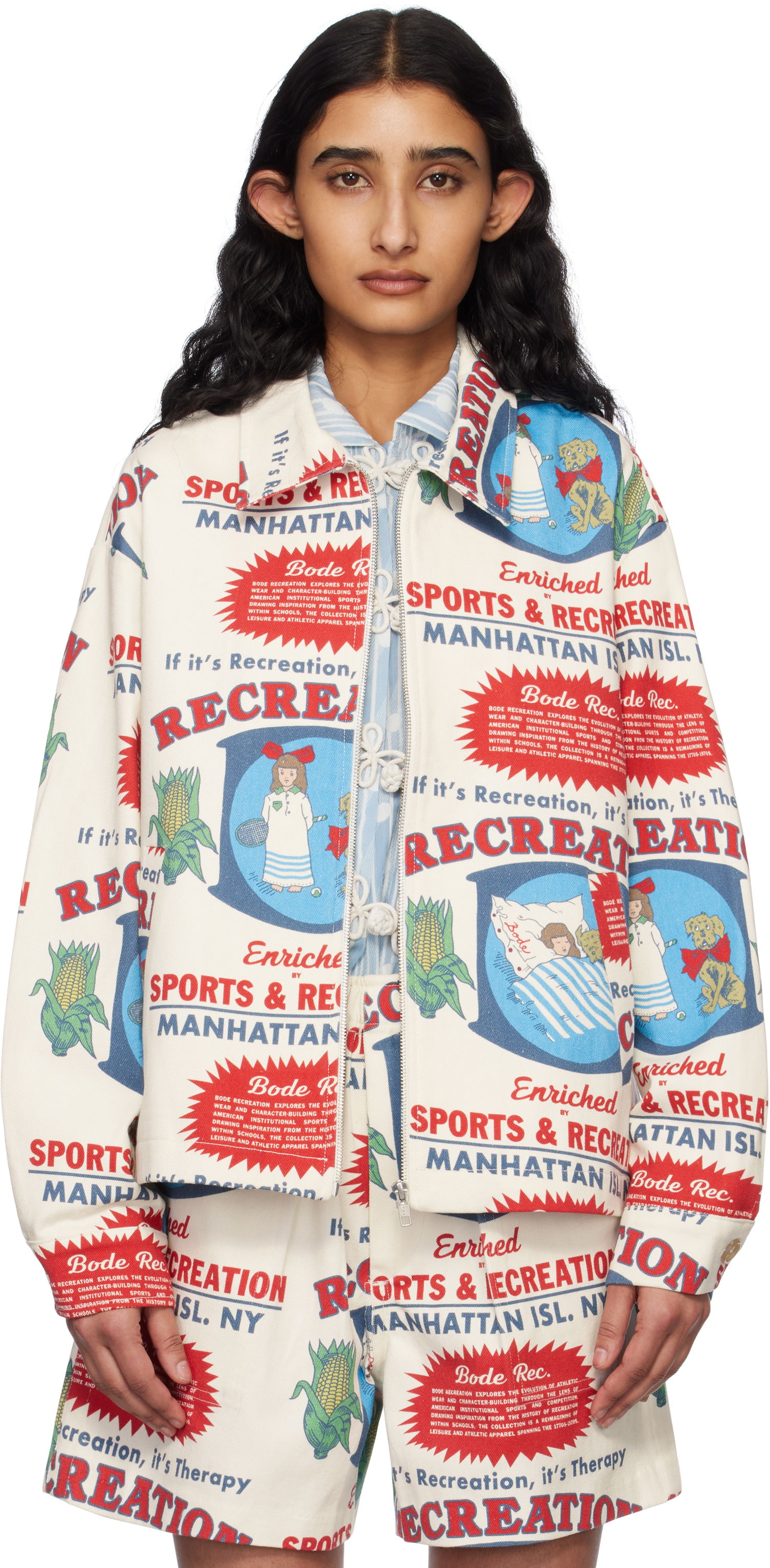 Takki Bode Bode Enrichment Printed Jacket Valkoinen | MRS25JA015, 0