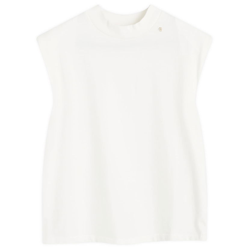 Tankkitoppi Anine Bing Sleeveless Mock Neck T-Shirt Valkoinen | A-08-10035-IVY1