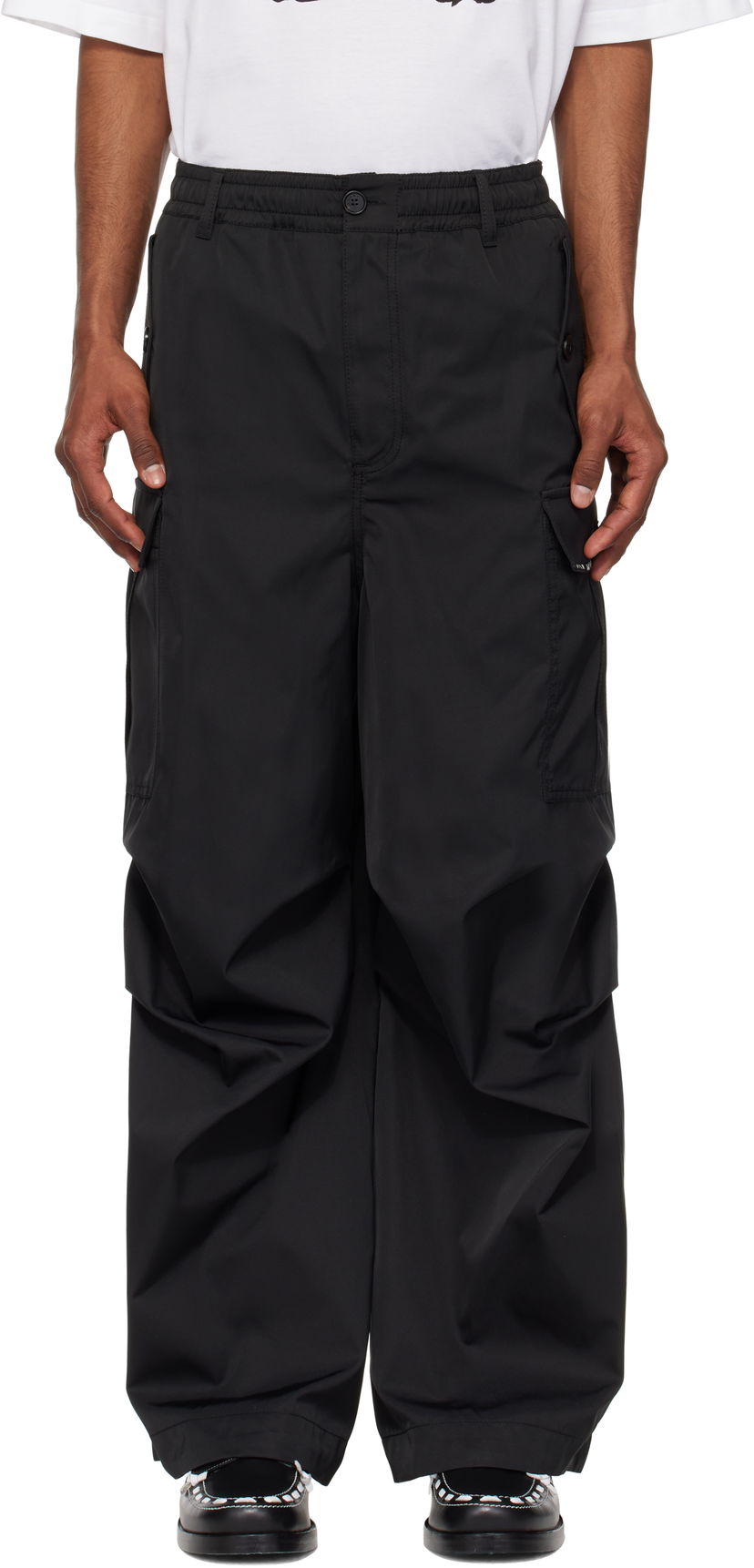 Cargo housut Marni Marni Water-Repellent Taffeta Cargo Pants Musta | PUMU0247S0 UTP789