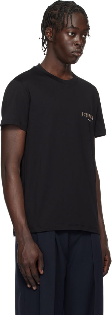 T-paita Balmain Vintage Gel Logo T-Shirt Musta | EH1EF000GD84, 1