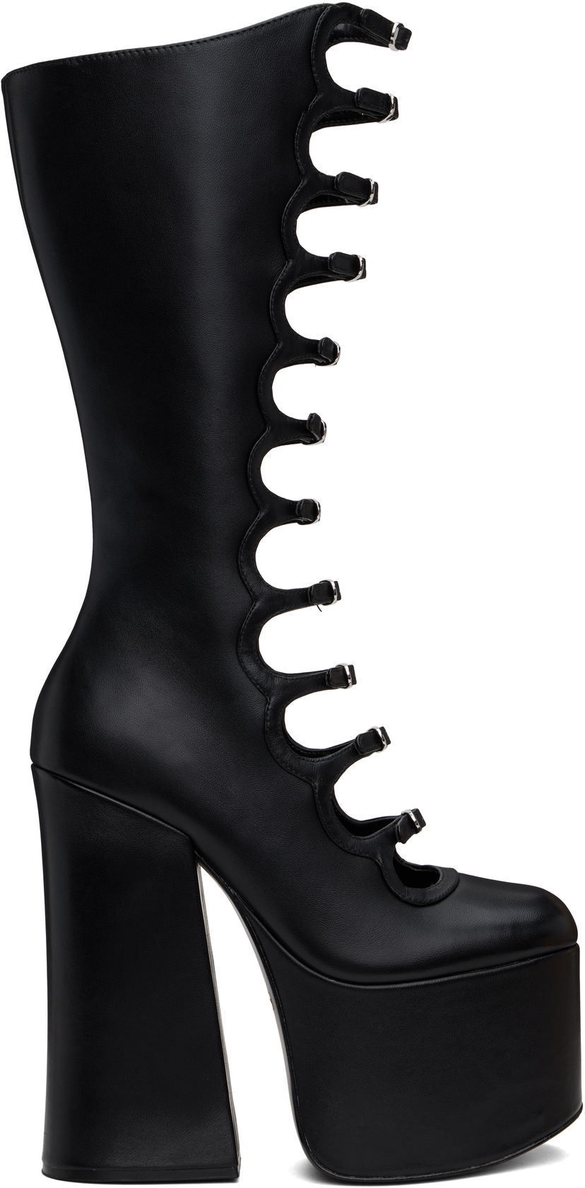 Vaatteet Marc Jacobs Marc Jacobs 'The Kiki' Platform Knee-High Boots Musta | 3F3FBO001F02