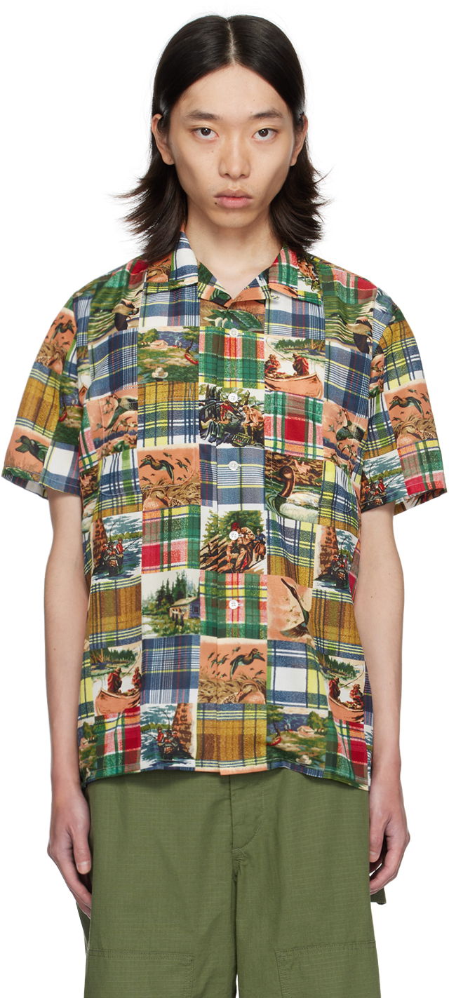 Paita BEAMS BEAMS PLUS Patchwork Print Short Sleeve Shirt Monivärinen | 3801-0126-139