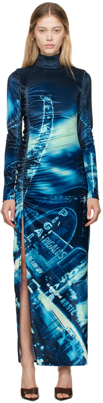 Mekko Jean Paul Gaultier Gaultier Velvet Maxi Dress Sininen | 24/30-F-RO257-J554-59560100