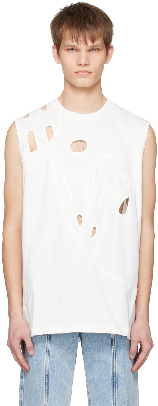 Tankkitoppi Feng Chen Wang Feng Chen Wang Cutout Tank Top Valkoinen | FUS15VS01