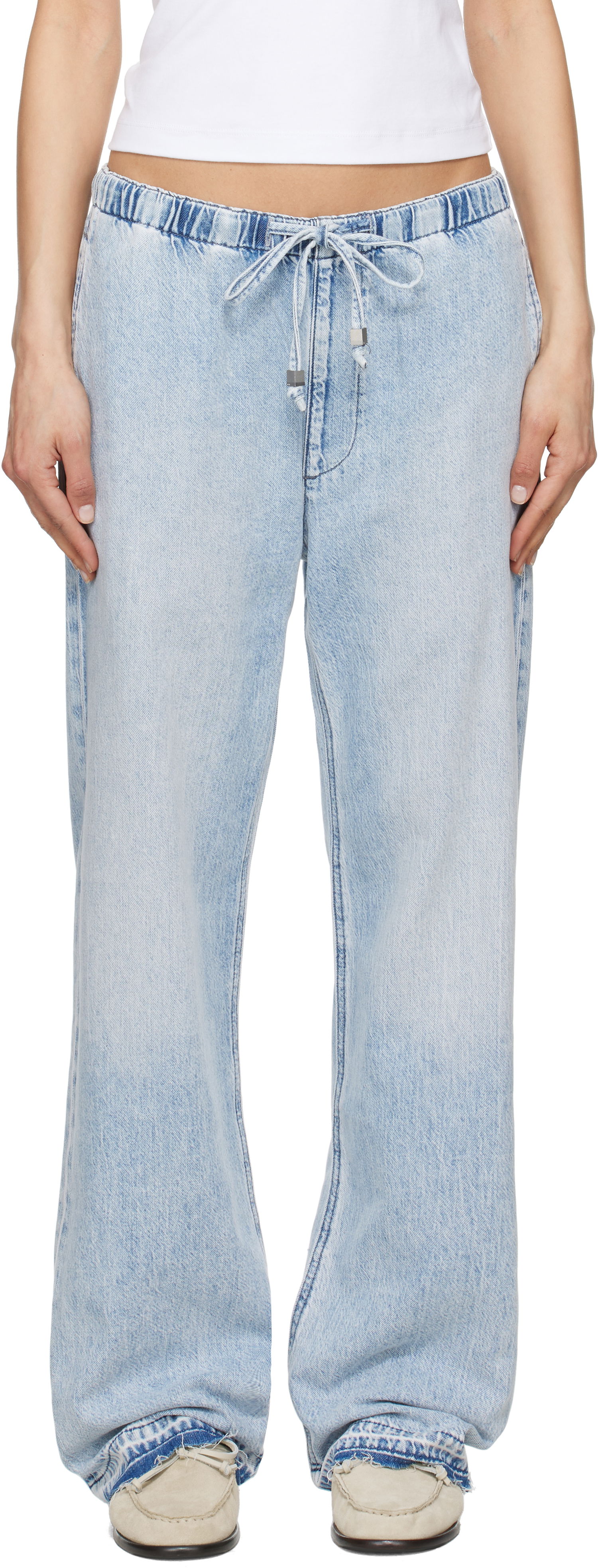 Jeans rag & bone rag & bone Logan Ultra Featherweight Wide-Leg Jeans Sininen | WDD25S7009UFKI, 0