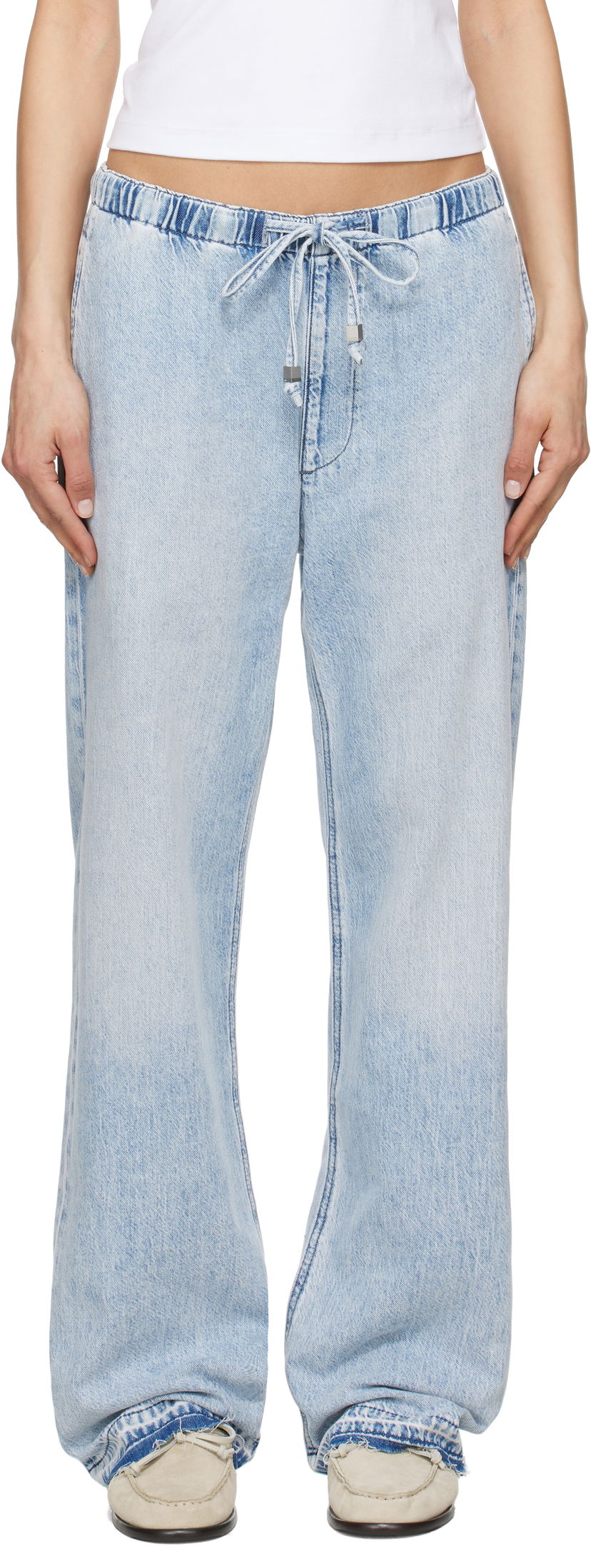 Jeans rag & bone rag & bone Logan Ultra Featherweight Wide-Leg Jeans Sininen | WDD25S7009UFKI