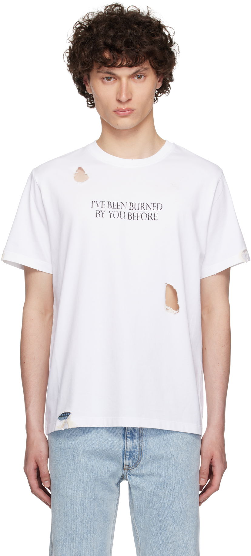 T-paita Coperni Coperni Disney 'Burned By You Before' Boxy T-Shirt Valkoinen | DJS144F5028AMEN