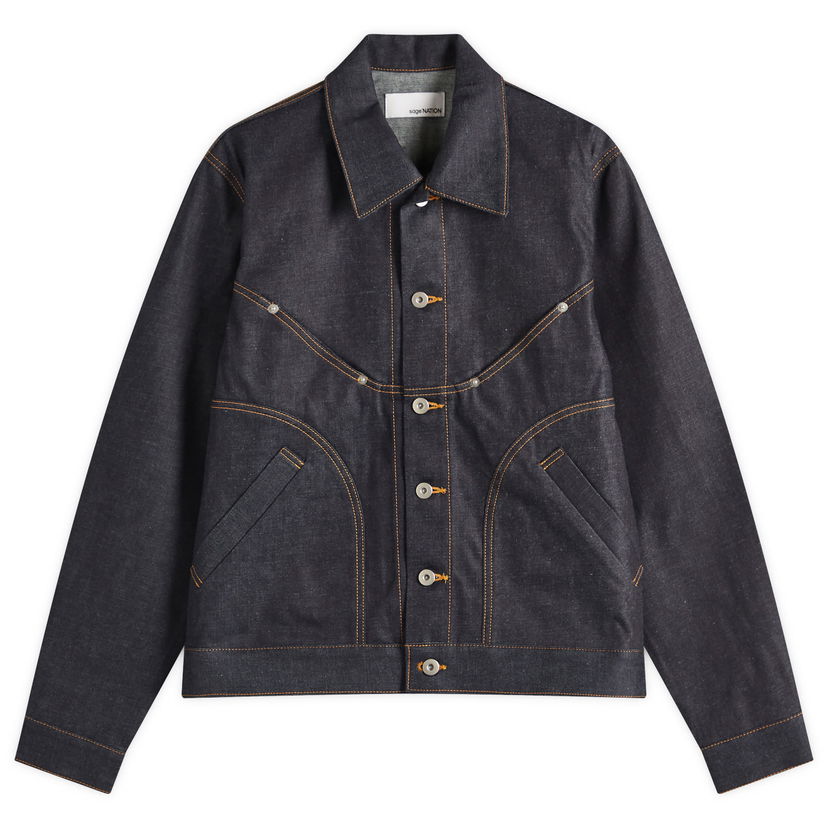 Takki sage NATION Sage Nation Jiji Denim Jacket Sininen | S084-RWD