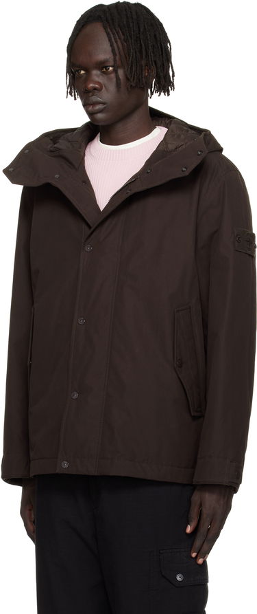 Parka Stone Island Stone Island Weatherproof Cotton Canvas Short Parka Ruskea | K2S15 4100105 S00F1, 3
