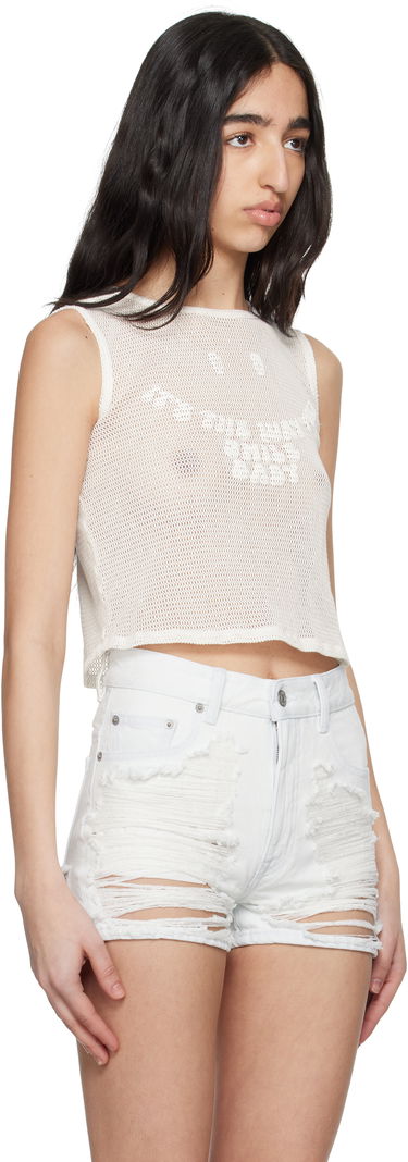 Tankkitoppi Maison Margiela MM6 Maison Margiela Cotton Mesh Tank Top Valkoinen | S62NL0052 M20111, 1