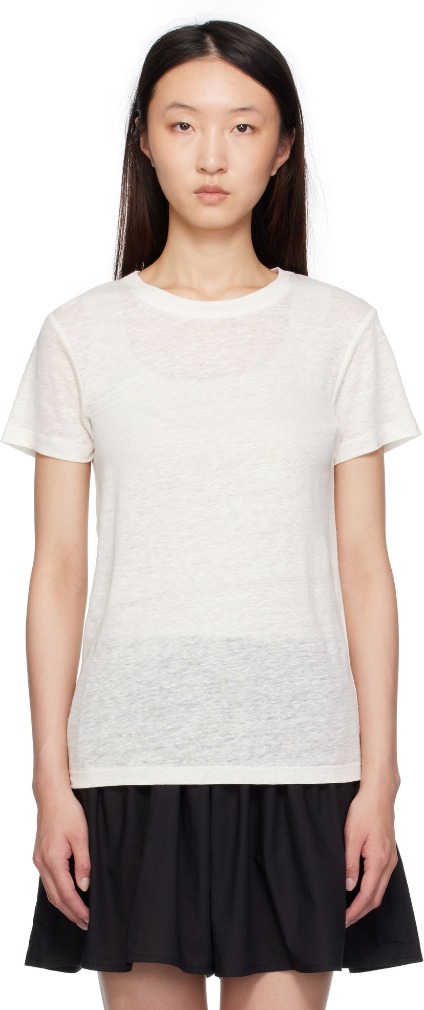 T-paita Baserange Baserange Sevinc T-Shirt Valkoinen | TOST-JL-SU25