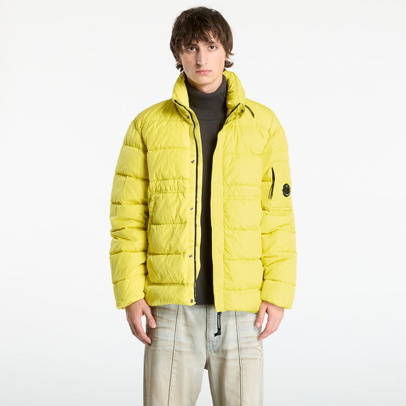 Puffer takki C.P. Company Chrome-R Down Jacket Green Sheen Yellow Keltainen | 19CMOW012A005904G-210