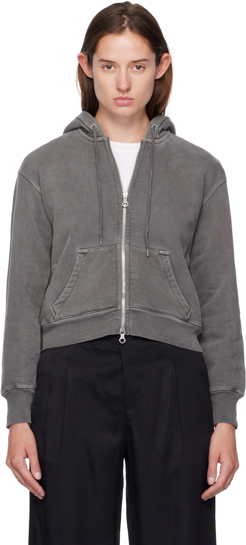 Huppari OUR LEGACY Our Legacy Mischief Zip-Up Hoodie Harmaa | W4256MW