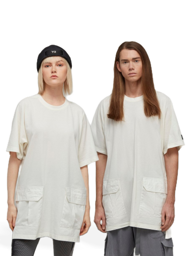 T-paita Y-3 Crepe Jersey Pocket Tee Valkoinen | HZ8863