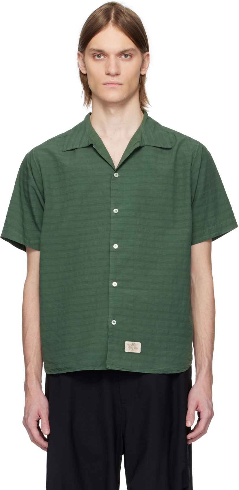 Paita Ranra RANRA Sun Stripy Cotton Shirt Vihreä | AMSS25SS01594
