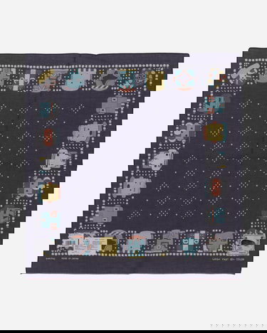 Huivi KAPITAL Selvedge Bandana with Kachina Print Tummansininen | EK-1169BA 2, 2