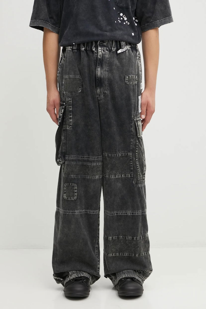 Cargo housut Maison MIHARA YASUHIRO Maison MIHARA YASUHIRO REPAIR Patchwork Cargo Pants Musta | J15PT173