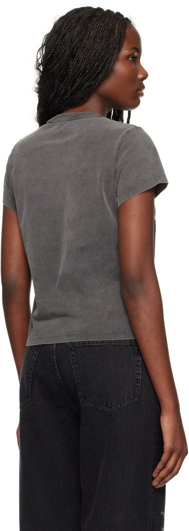T-paita Alexander Wang Blade Logo Embossed T-Shirt Harmaa | 4CC4241514, 2