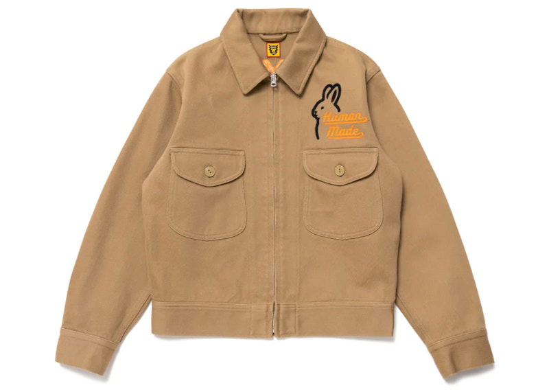 Takki Human Made Work Zip-Up Jacket Beige | HM24JK008
