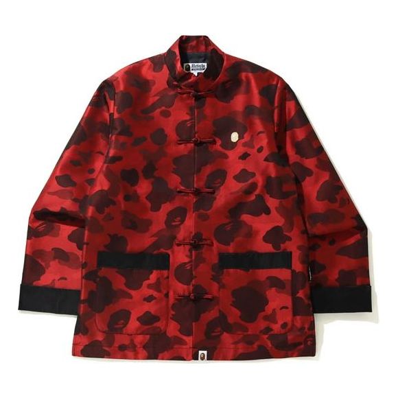 Takki BAPE BAPE Camouflage Mandarin Collar Jacket Punainen | 1H20-140-003