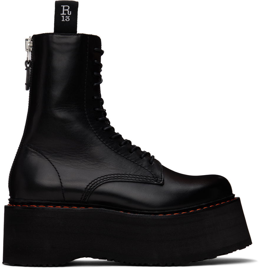 Vaatteet R13 R13 Double Stack Platform Boots Musta | R13WS026-S001A, 0