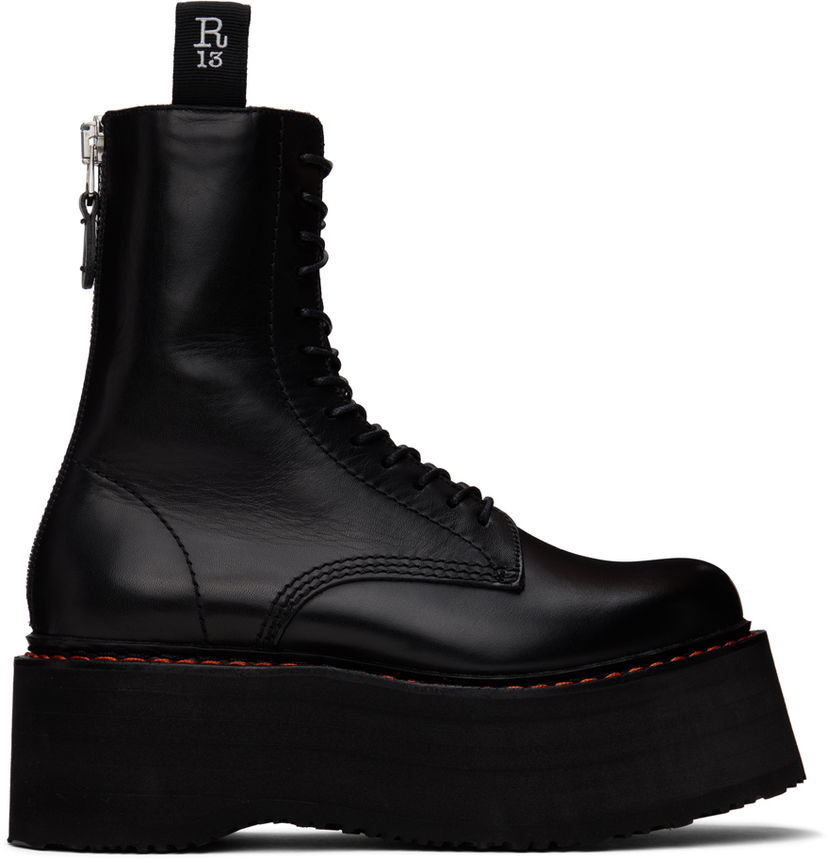 Vaatteet R13 R13 Double Stack Platform Boots Musta | R13WS026-S001A