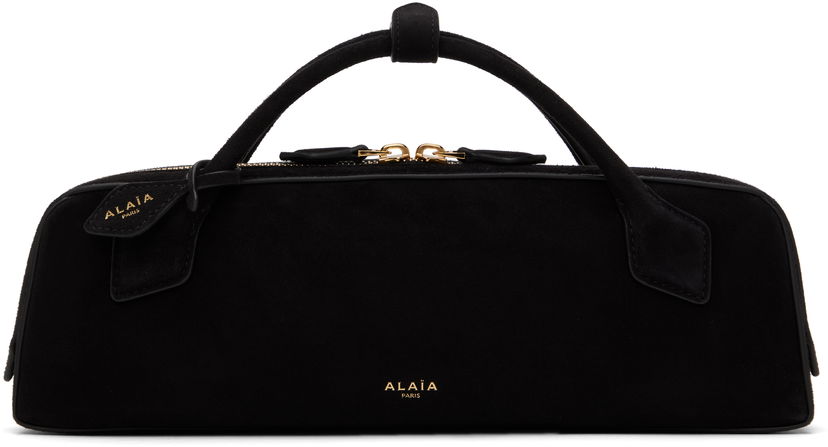 Käsilaukku Alaïa 'Le Teckel' Suede Top Handle Bag Musta | AA1S06026CA328