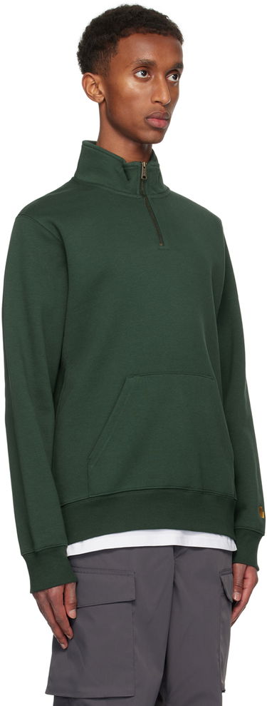 Huppari Carhartt WIP Chase Neck Zip Hoodie Vihreä | I033665_1YW_XX, 3