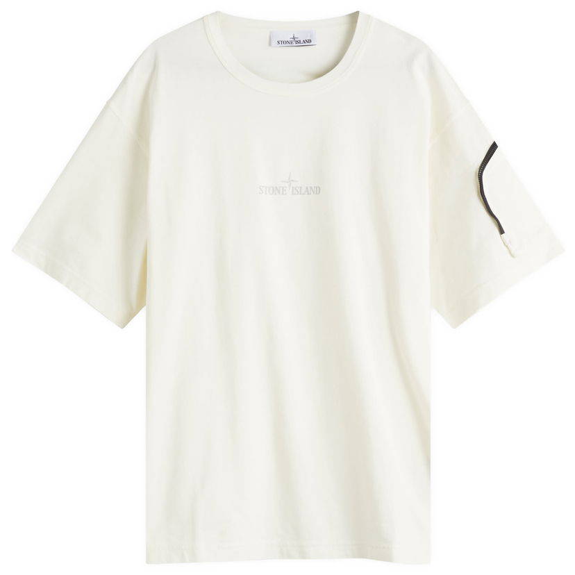 T-paita Stone Island Zip Pocket Logo T-Shirt, Size Large Valkoinen | K1S152100004-V0093