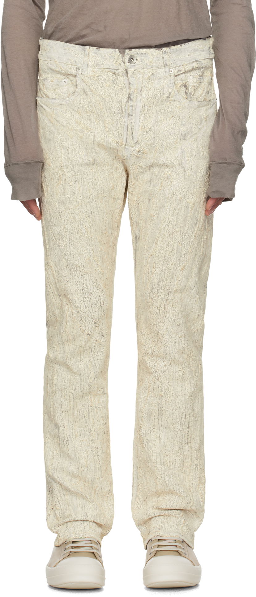 Jeans Rick Owens Rick Owens Hollywood Headon Utility Jeans Valkoinen | RR01E5308 SMMC