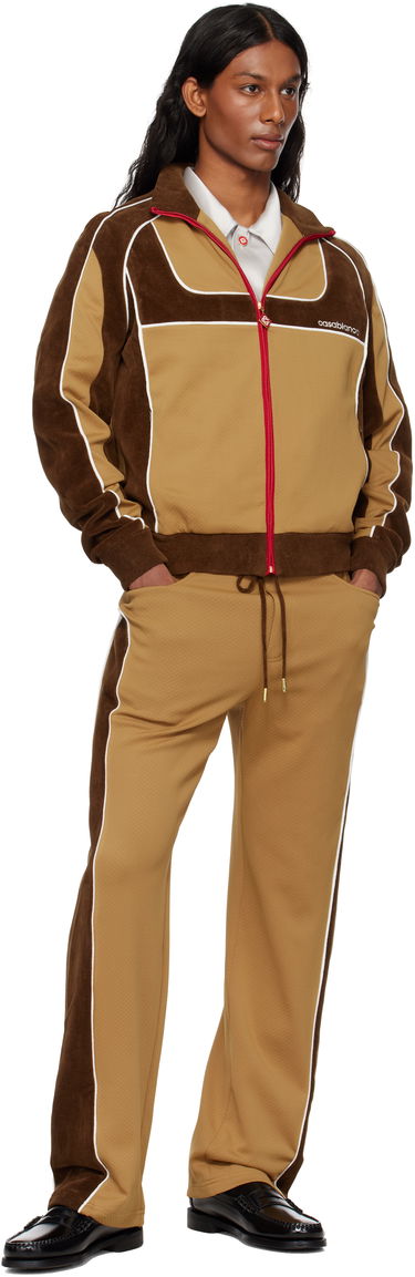 Verryttelyhousut Casablanca Casablanca Chenille Panelled Track Pants Ruskea | MS25-JTR-252-01, 3