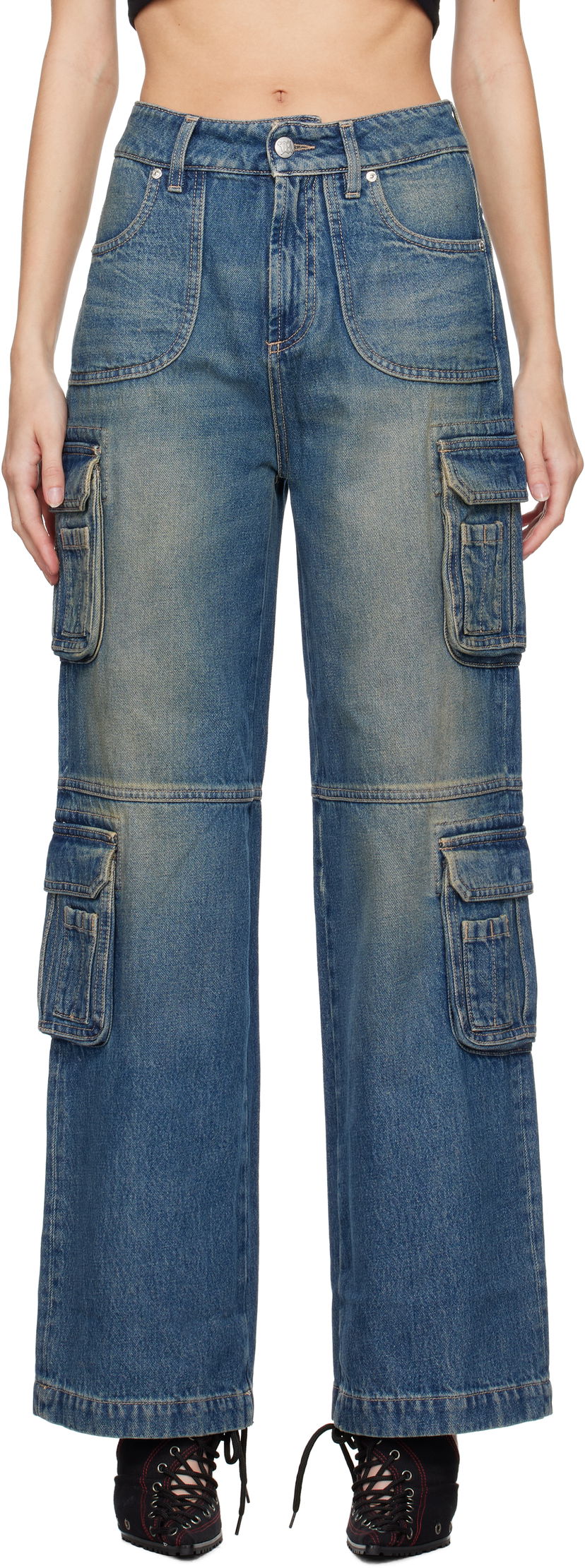 Cargo housut MISBHV Cargo Jeans Sininen | 241W301