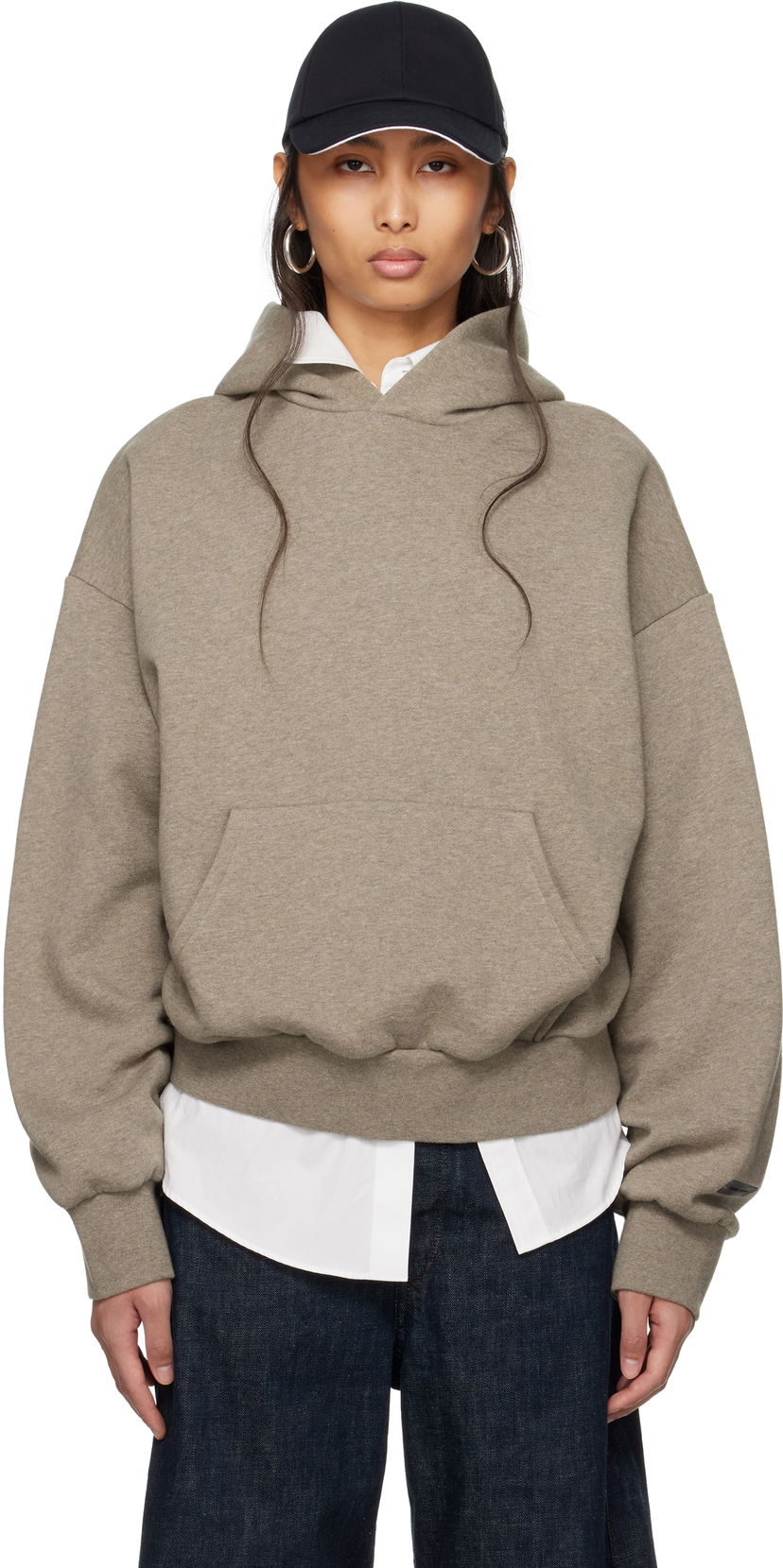 Huppari Fear of God Fear of God ESSENTIALS Classic Hoodie Harmaa | 192AS252051F
