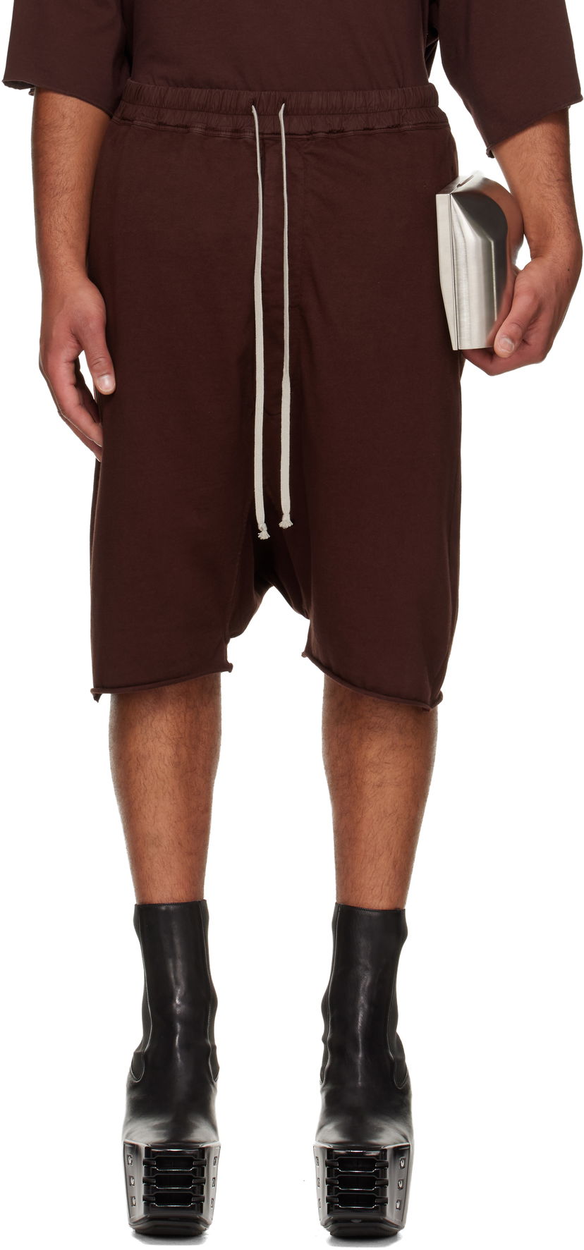 Shortsit Rick Owens Rick Owens DRKSHDW Concordians Drawstring Pods Shorts Ruskea | DU02E7380 RIGP
