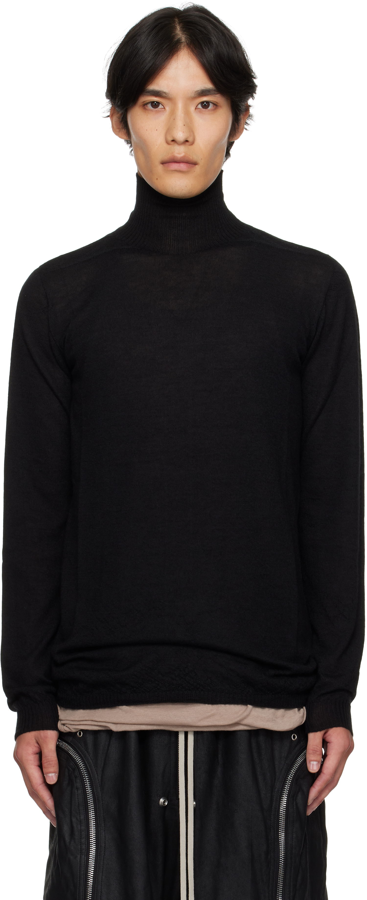 Villapaita Rick Owens Rick Owens Concordians Level Turtleneck Sweater Musta | RU02E1624 WS, 0