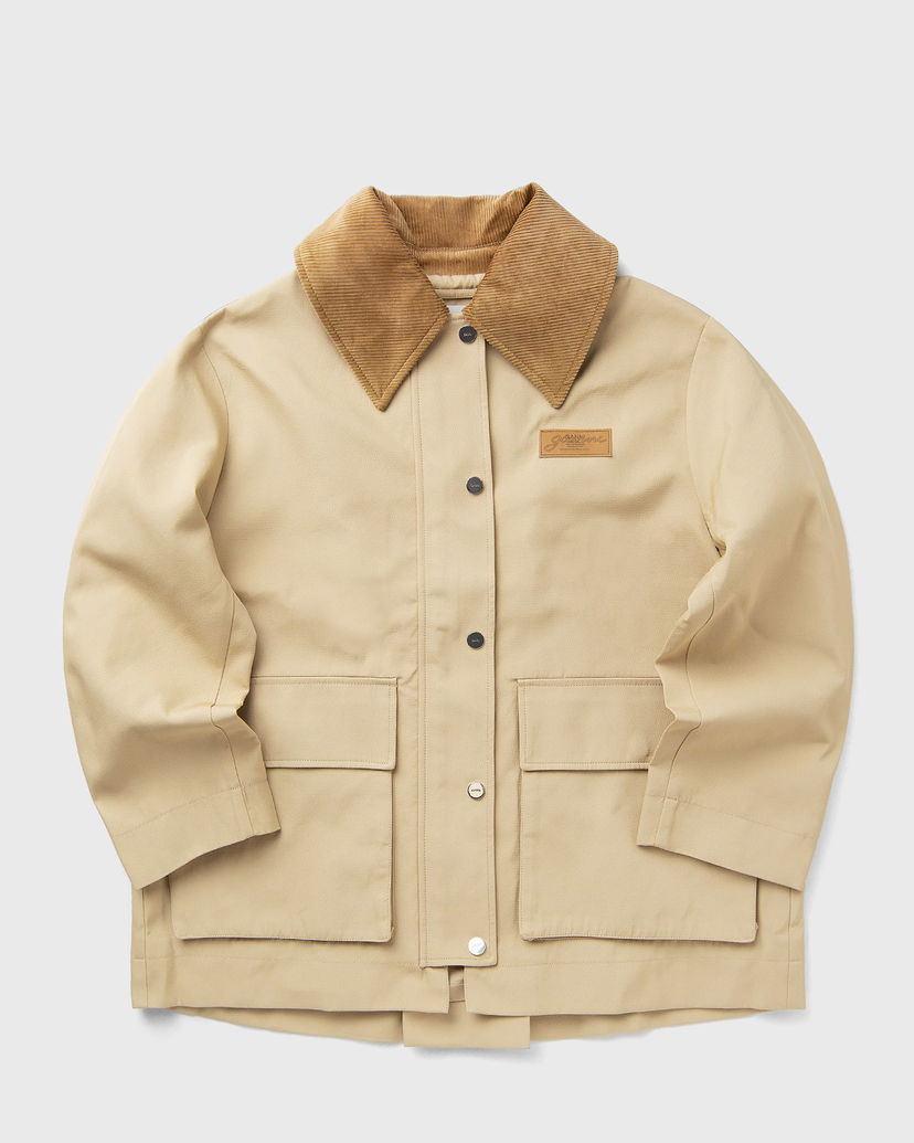 Takki GANNI Twill Midi Jacket Beige | W0757-531