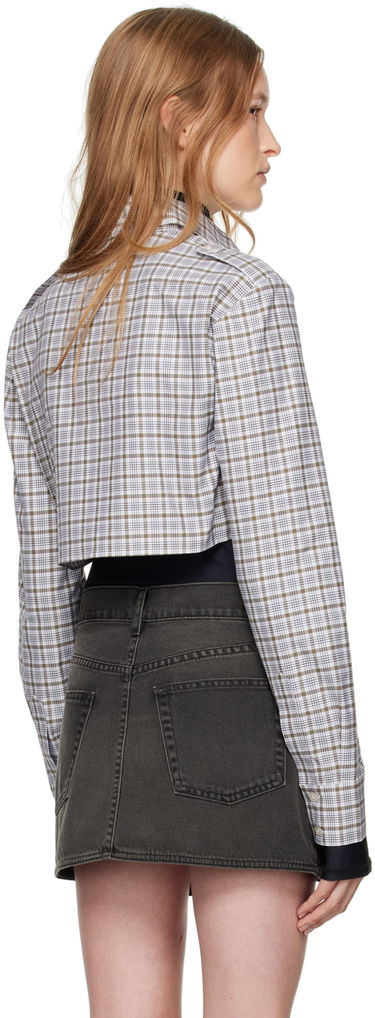 Paita Coperni Cropped Button Up Shirt Sininen | COPCH43F2007, 2