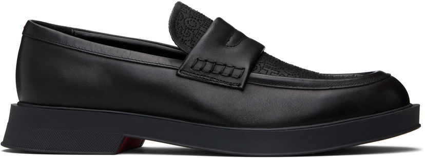 Tennarit ja kengät BOSS Hugo Embroidered-Logo Loafers Musta | 50548486