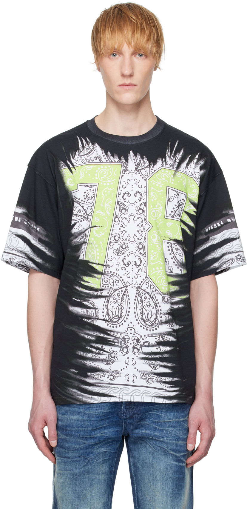 T-paita Diesel Diesel T-Boxt-78-R1 Graphic T-Shirt Musta | A19649-0HGBZ-9XXA