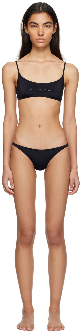 Uimapuvut Blumarine Rhinestone Bikini Musta | P322D012A
