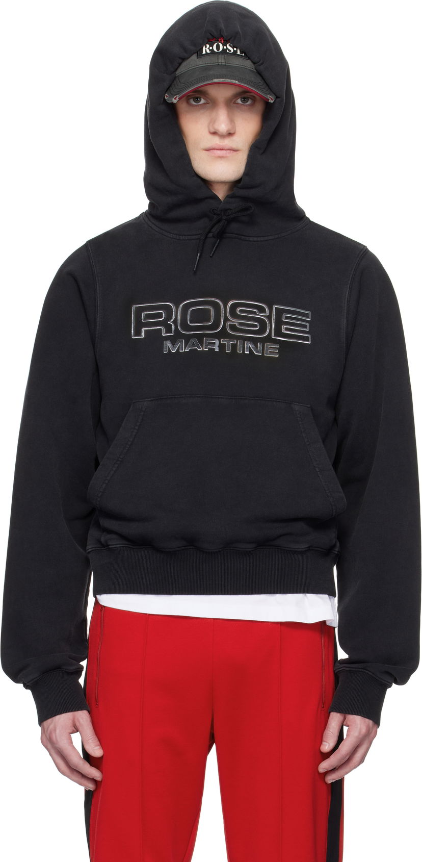 Huppari Martine Rose Martine Rose Shrunken Hoodie Musta | 625JS02002D