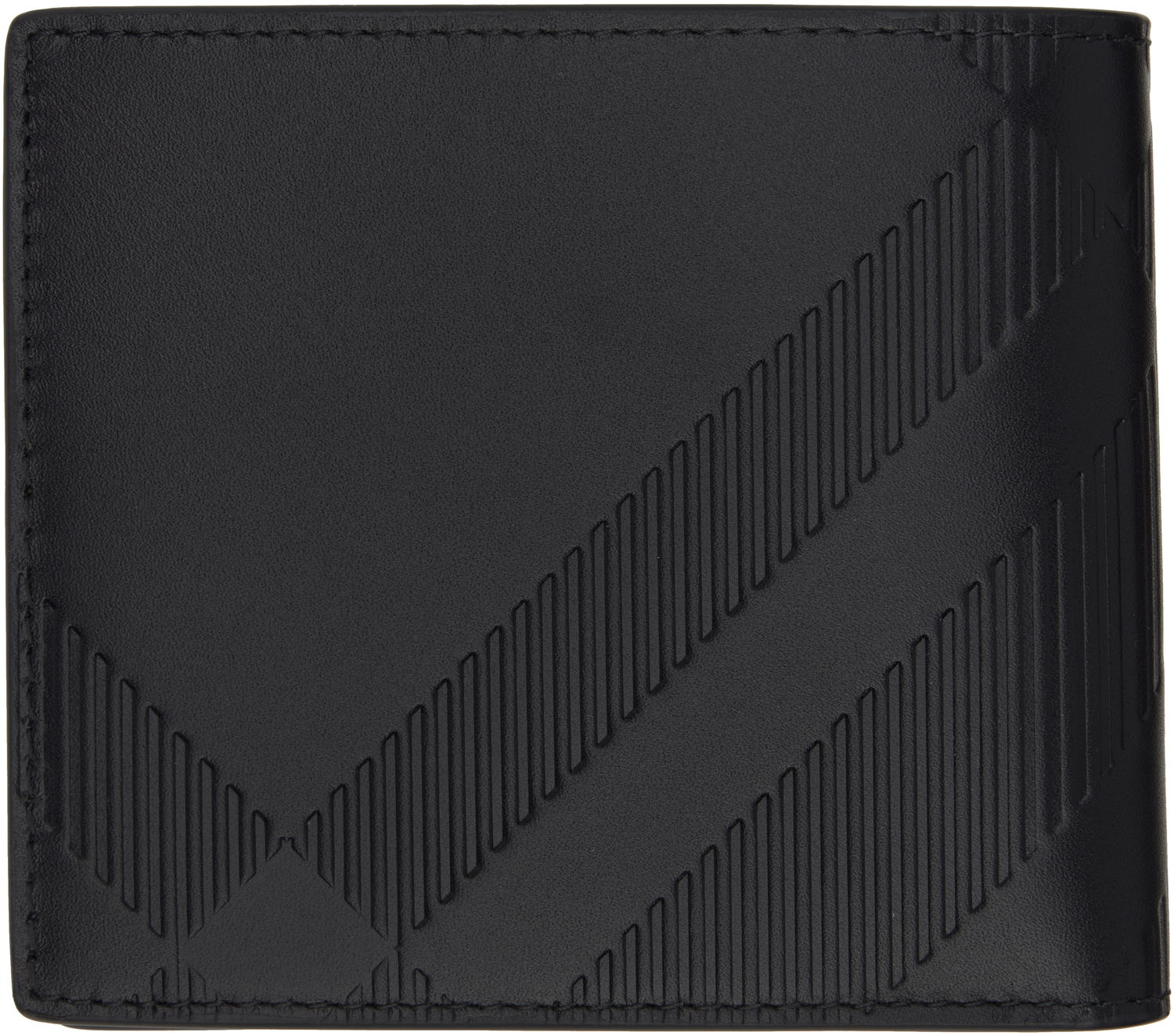 Lompakko Burberry Embossed Check Bifold Wallet Musta | 8103989, 1