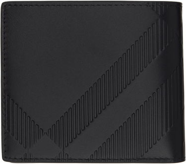 Lompakko Burberry Embossed Check Bifold Wallet Musta | 8103989, 1