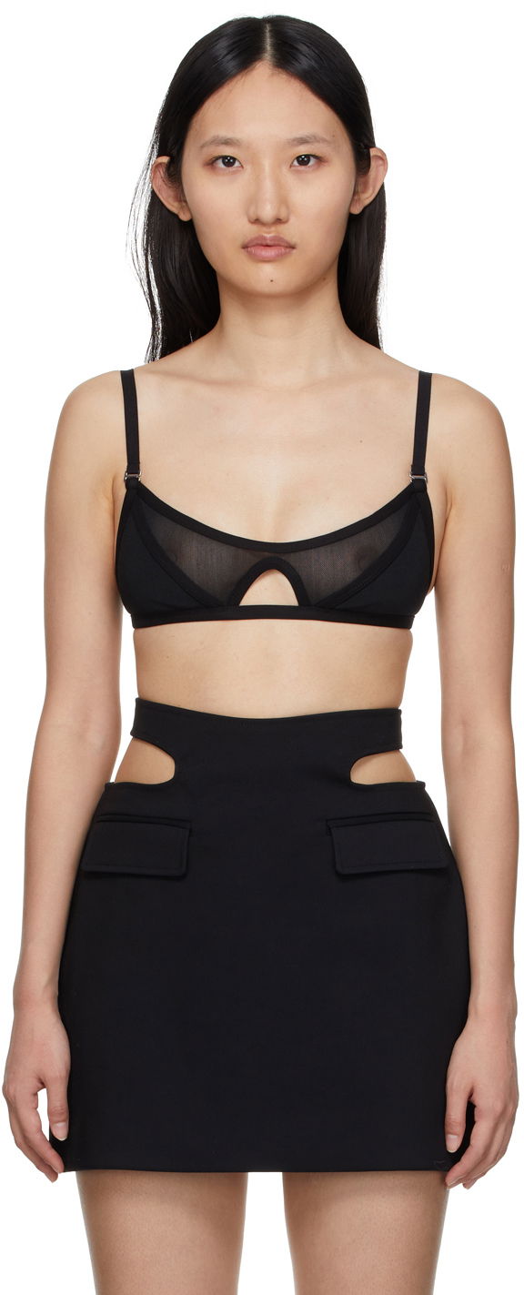Rintaliivit Dion Lee Dion Lee Shadow Mesh Bra Musta | A3515R22