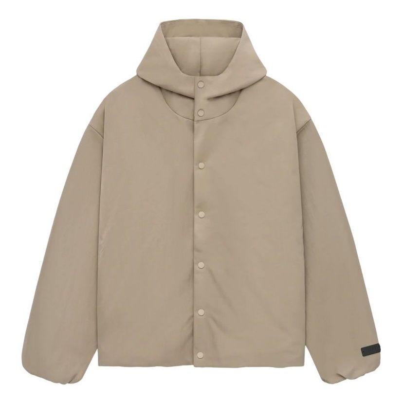 Takki Fear of God Fear of God Essentials Hooded Coach Jacket Beige | 202HO246377F