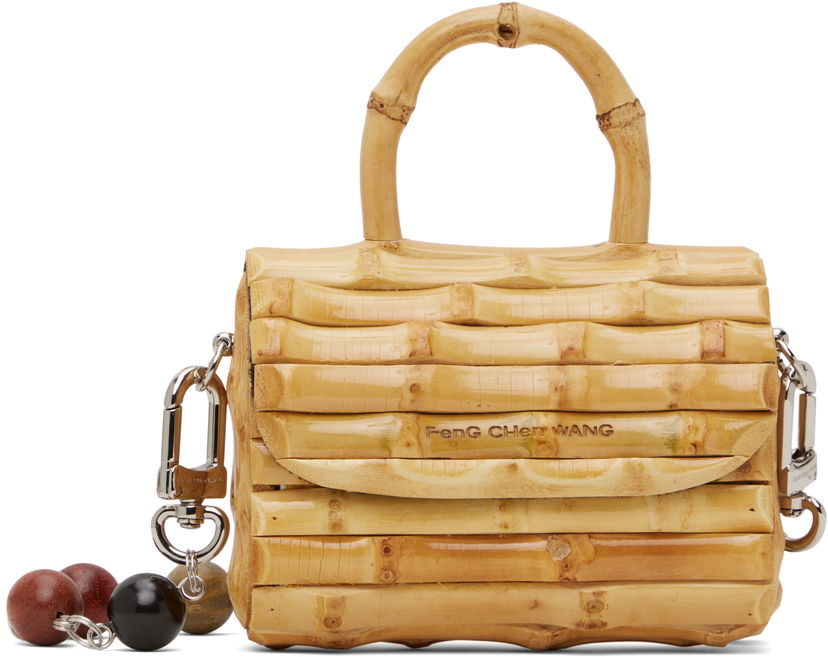 Käsilaukku Feng Chen Wang Feng Chen Wang Raw Bamboo Roots Mini Bag Beige | FUS17AC49R